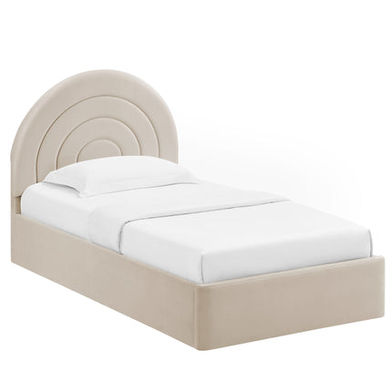 Modway MOD-7165 Solana Arched Performance Velvet Twin Platform Bed - Plaza Home Decor