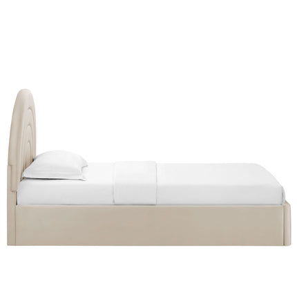 Modway MOD-7165 Solana Arched Performance Velvet Twin Platform Bed - Plaza Home Decor