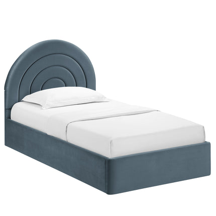 Modway MOD-7165 Solana Arched Performance Velvet Twin Platform Bed - Plaza Home Decor