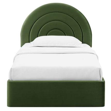 Modway MOD-7165 Solana Arched Performance Velvet Twin Platform Bed - Plaza Home Decor