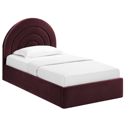 Modway MOD-7165 Solana Arched Performance Velvet Twin Platform Bed - Plaza Home Decor