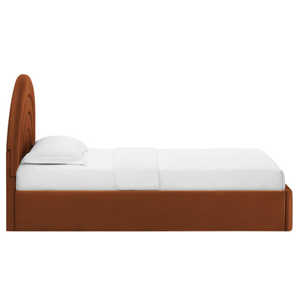 Modway MOD-7165 Solana Arched Performance Velvet Twin Platform Bed - Plaza Home Decor