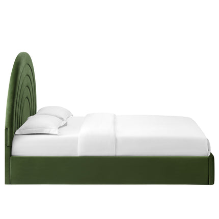 Modway MOD-7166 Solana Arched Performance Velvet Full Platform Bed - Plaza Home Decor