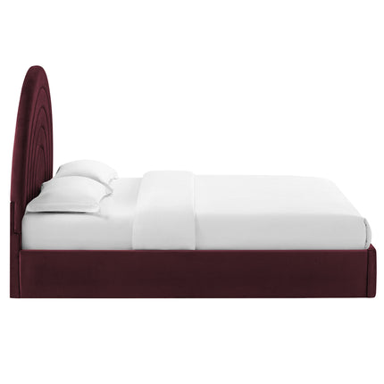 Modway MOD-7166 Solana Arched Performance Velvet Full Platform Bed - Plaza Home Decor