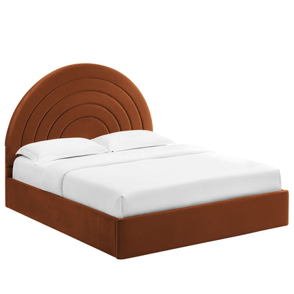 Modway MOD-7166 Solana Arched Performance Velvet Full Platform Bed - Plaza Home Decor