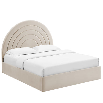 Modway MOD-7167 Solana Arched Performance Velvet Queen Platform Bed - Plaza Home Decor