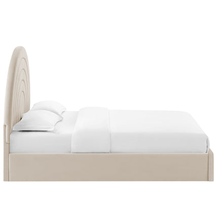 Modway MOD-7167 Solana Arched Performance Velvet Queen Platform Bed - Plaza Home Decor