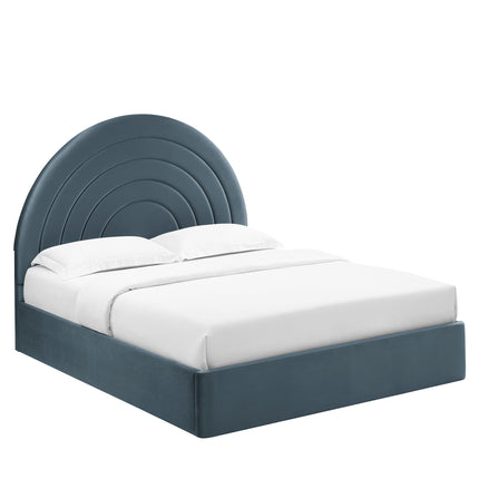 Modway MOD-7167 Solana Arched Performance Velvet Queen Platform Bed - Plaza Home Decor