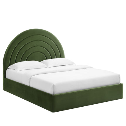 Modway MOD-7167 Solana Arched Performance Velvet Queen Platform Bed - Plaza Home Decor