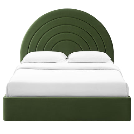 Modway MOD-7167 Solana Arched Performance Velvet Queen Platform Bed - Plaza Home Decor
