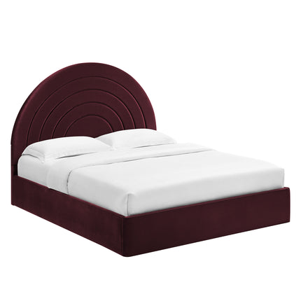 Modway MOD-7167 Solana Arched Performance Velvet Queen Platform Bed - Plaza Home Decor