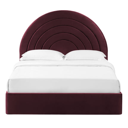 Modway MOD-7167 Solana Arched Performance Velvet Queen Platform Bed - Plaza Home Decor