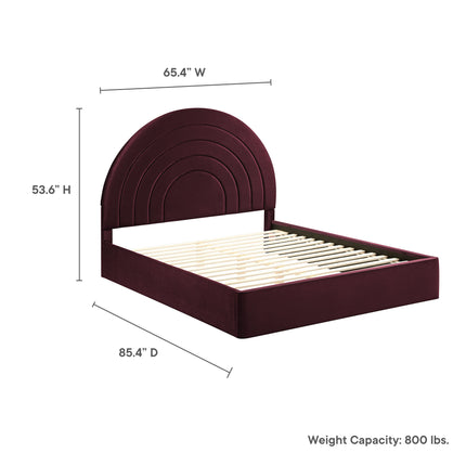 Modway MOD-7167 Solana Arched Performance Velvet Queen Platform Bed - Plaza Home Decor