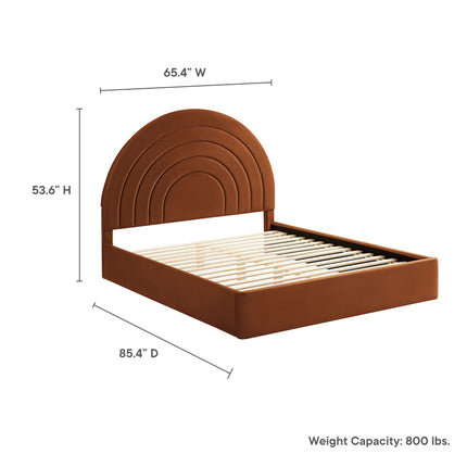 Modway MOD-7167 Solana Arched Performance Velvet Queen Platform Bed - Plaza Home Decor