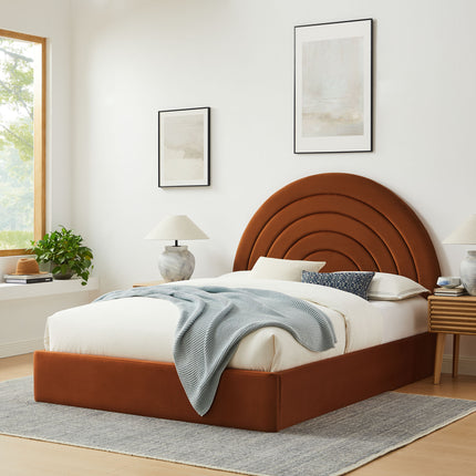 Modway MOD-7168 Solana Arched Performance Velvet King Platform Bed - Plaza Home Decor