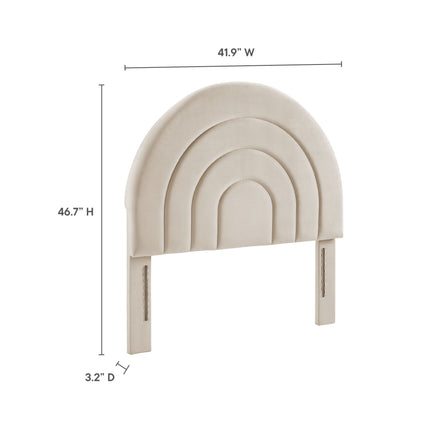 Modway MOD-7169 Solana Arched Performance Velvet Twin Headboard - Plaza Home Decor