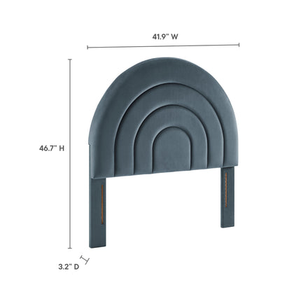 Modway MOD-7169 Solana Arched Performance Velvet Twin Headboard - Plaza Home Decor
