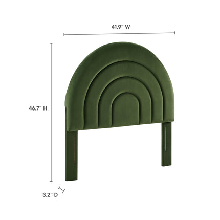 Modway MOD-7169 Solana Arched Performance Velvet Twin Headboard - Plaza Home Decor