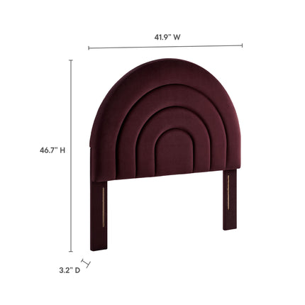 Modway MOD-7169 Solana Arched Performance Velvet Twin Headboard - Plaza Home Decor