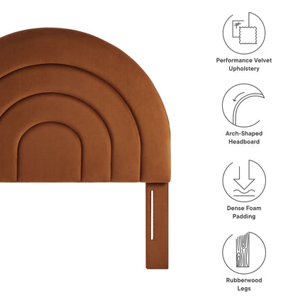 Modway MOD-7169 Solana Arched Performance Velvet Twin Headboard - Plaza Home Decor