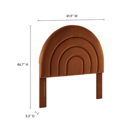 Modway MOD-7169 Solana Arched Performance Velvet Twin Headboard - Plaza Home Decor