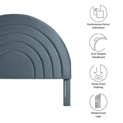 Modway MOD-7170 Solana Arched Performance Velvet Full Headboard - Plaza Home Decor