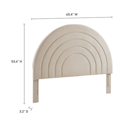 Modway MOD-7171 Solana Arched Performance Velvet Queen Headboard - Plaza Home Decor