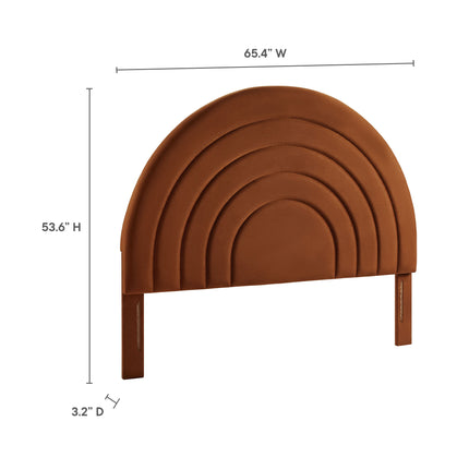 Modway MOD-7171 Solana Arched Performance Velvet Queen Headboard - Plaza Home Decor