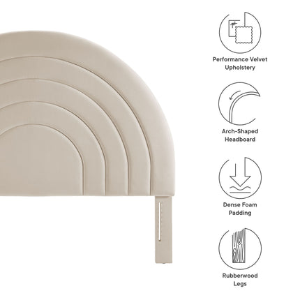 Modway MOD-7172 Solana Arched Performance Velvet King Headboard - Plaza Home Decor