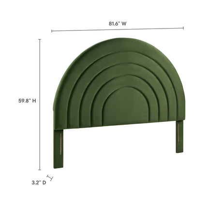 Modway MOD-7172 Solana Arched Performance Velvet King Headboard - Plaza Home Decor