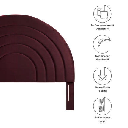 Modway MOD-7172 Solana Arched Performance Velvet King Headboard - Plaza Home Decor