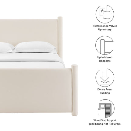 Modway MOD-7174 Rael Performance Velvet Full Platform Bed Modway