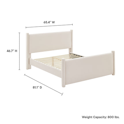 Modway MOD-7174 Rael Performance Velvet Full Platform Bed Modway