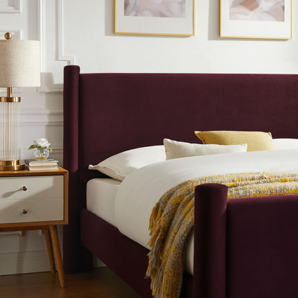 Modway MOD-7174 Rael Performance Velvet Full Platform Bed Modway