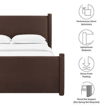 Modway MOD-7175 Rael Performance Velvet Queen Platform Bed Modway