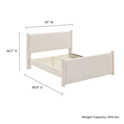 Modway MOD-7176 Rael Performance Velvet King Platform Bed Modway