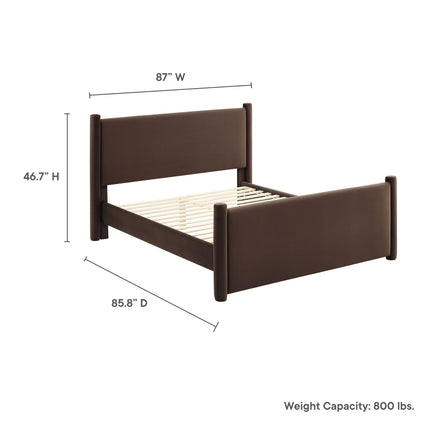 Modway MOD-7176 Rael Performance Velvet King Platform Bed Modway
