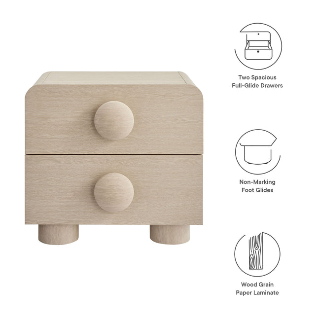 Modway MOD-7181 Sonnet 2-Drawer Nightstand - Plaza Home Decor