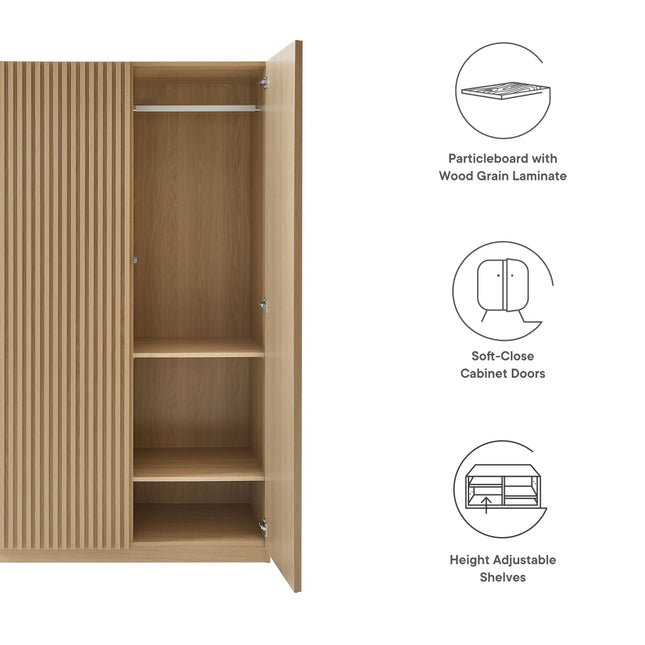 Modway MOD-7182 Render 2-Door Wardrobe Closet Modway