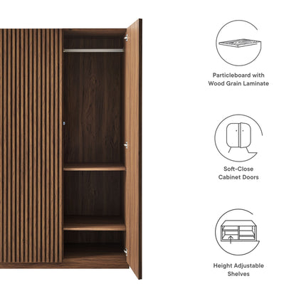 Modway MOD-7182 Render 2-Door Wardrobe Closet Modway