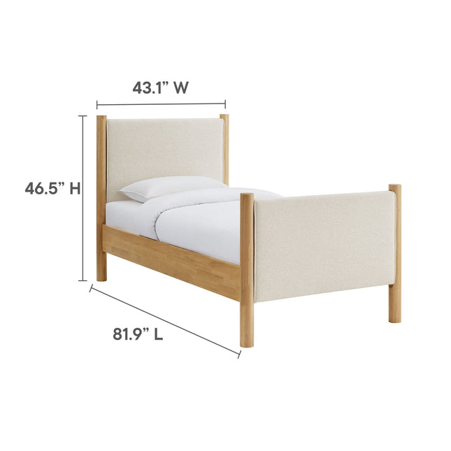 Modway MOD-7183 Maven Twin Size Fabric Upholstered Platform Bed Modway