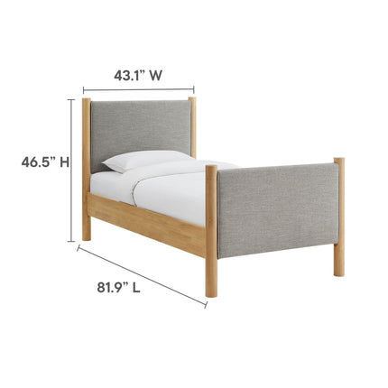 Modway MOD-7183 Maven Twin Size Fabric Upholstered Platform Bed Modway