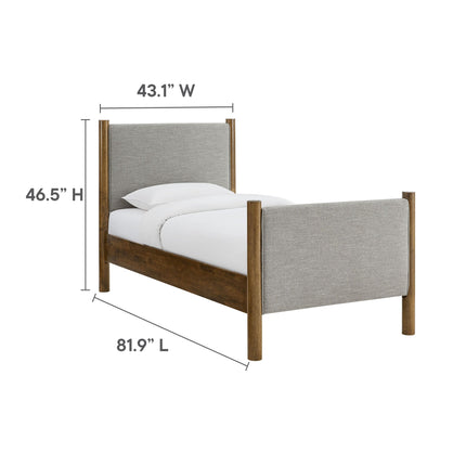 Modway MOD-7183 Maven Twin Size Fabric Upholstered Platform Bed Modway