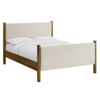 Ivory Walnut / Fabric Upholstered