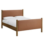 Tan Walnut / Vegan Leather Upholstered