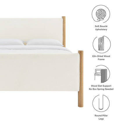 Modway MOD-7188 Maven Full Size Boucle Upholstered Platform Bed Modway