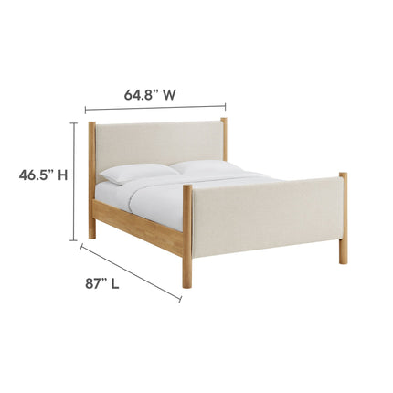 Modway MOD-7189 Maven Queen Size Fabric Upholstered Platform Bed Modway