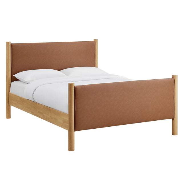 Modway MOD-7193 Maven King Size Vegan Leather Upholstered Platform Bed Modway