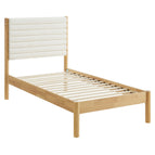 Feather Oak / Channel Tufted Boucle Solid Wood