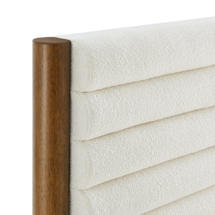 Modway MOD-7196 Olea Channel Tufted Boucle Solid Wood Twin Platform Bed Modway